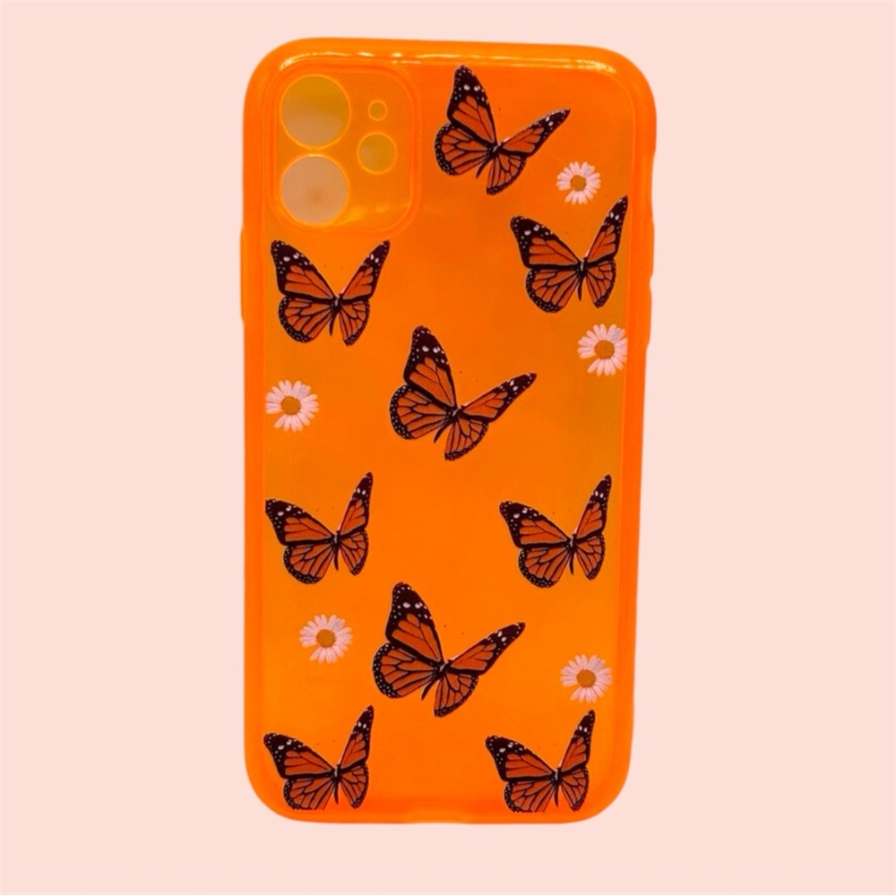 Orange Butterfly Phone Case